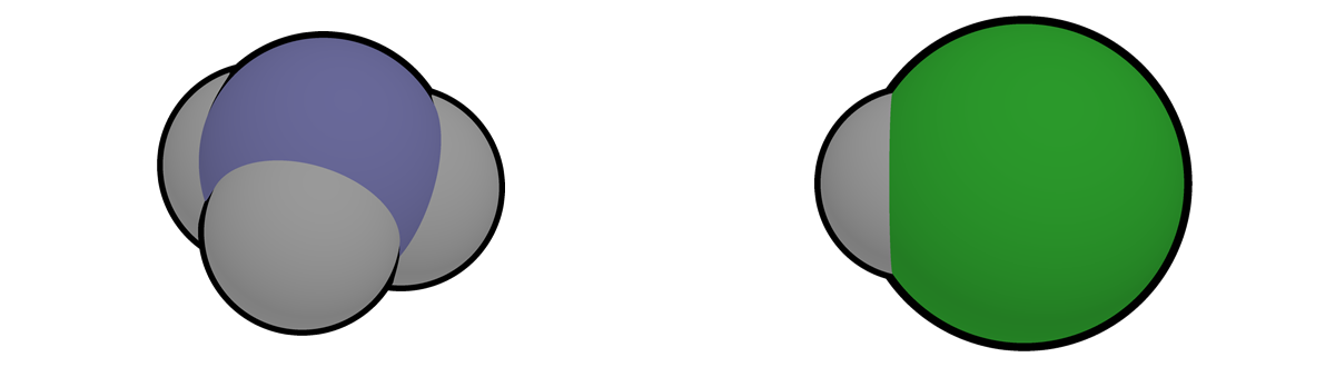 アンモニアと塩化水素 アンモニアと塩化水素