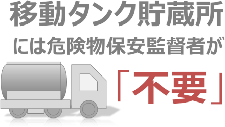 移動タンク貯蔵所には、危険物保安監督者が必要ありません。