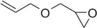 1-アリルオキシ-2,3-エポキシプロパン（アリルグリシジルエーテル）の構造式