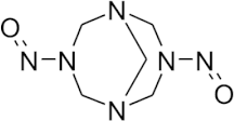 ジニトロソペンタメチレンテトラミンの構造式