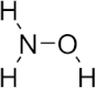 ヒドロキシルアミンの構造式